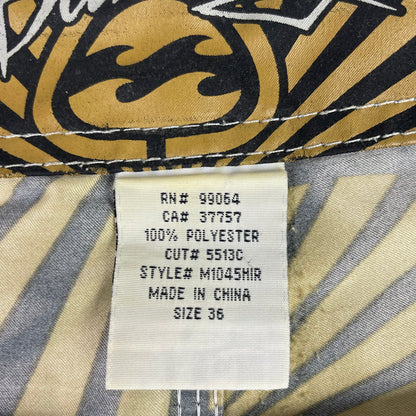 Billabong Andy Irons Style Rising Sun Burst Board Shorts Black Gold
