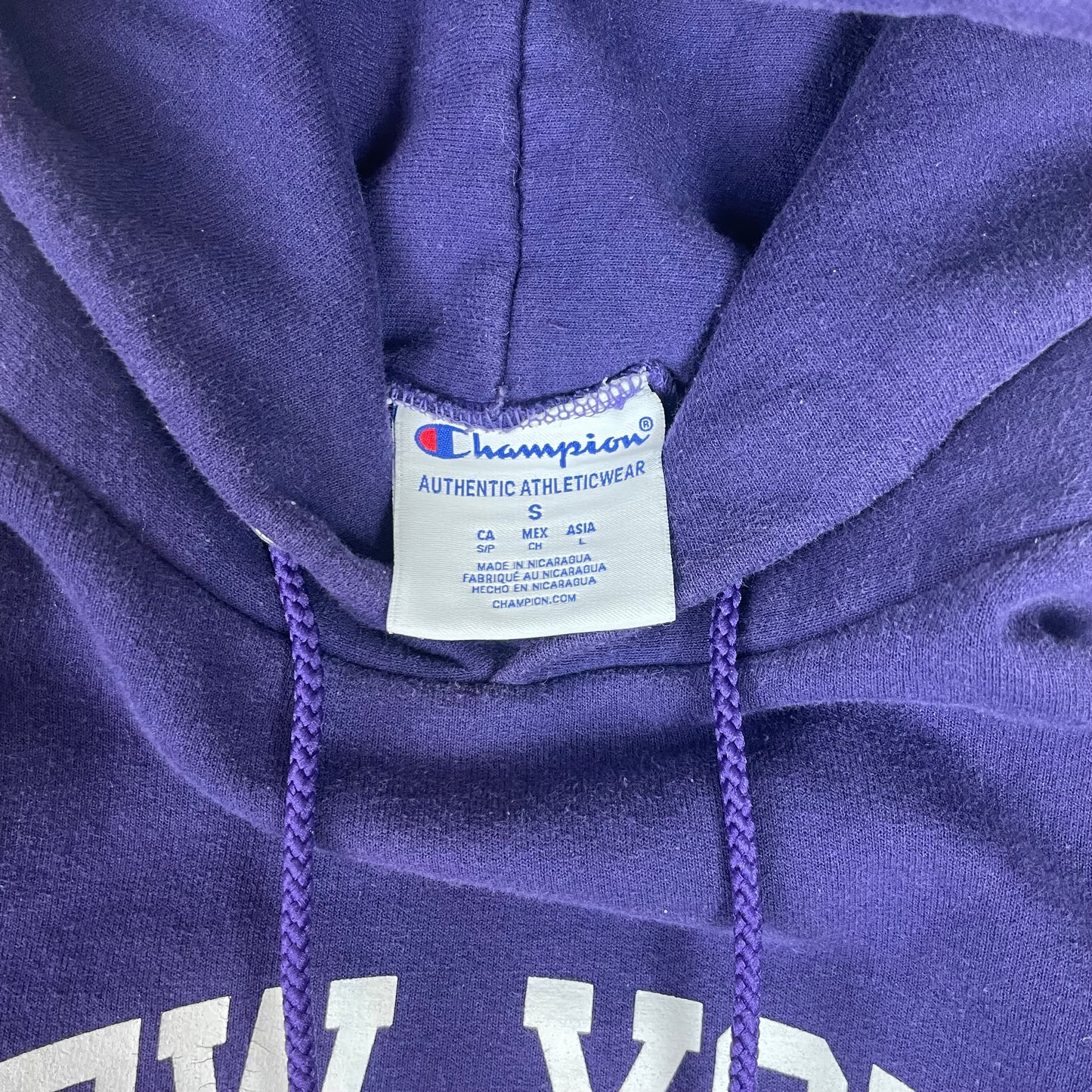 Champion New York University NYU Purple Hoodie Academia Crest