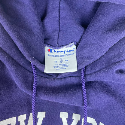Champion New York University NYU Purple Hoodie Academia Crest