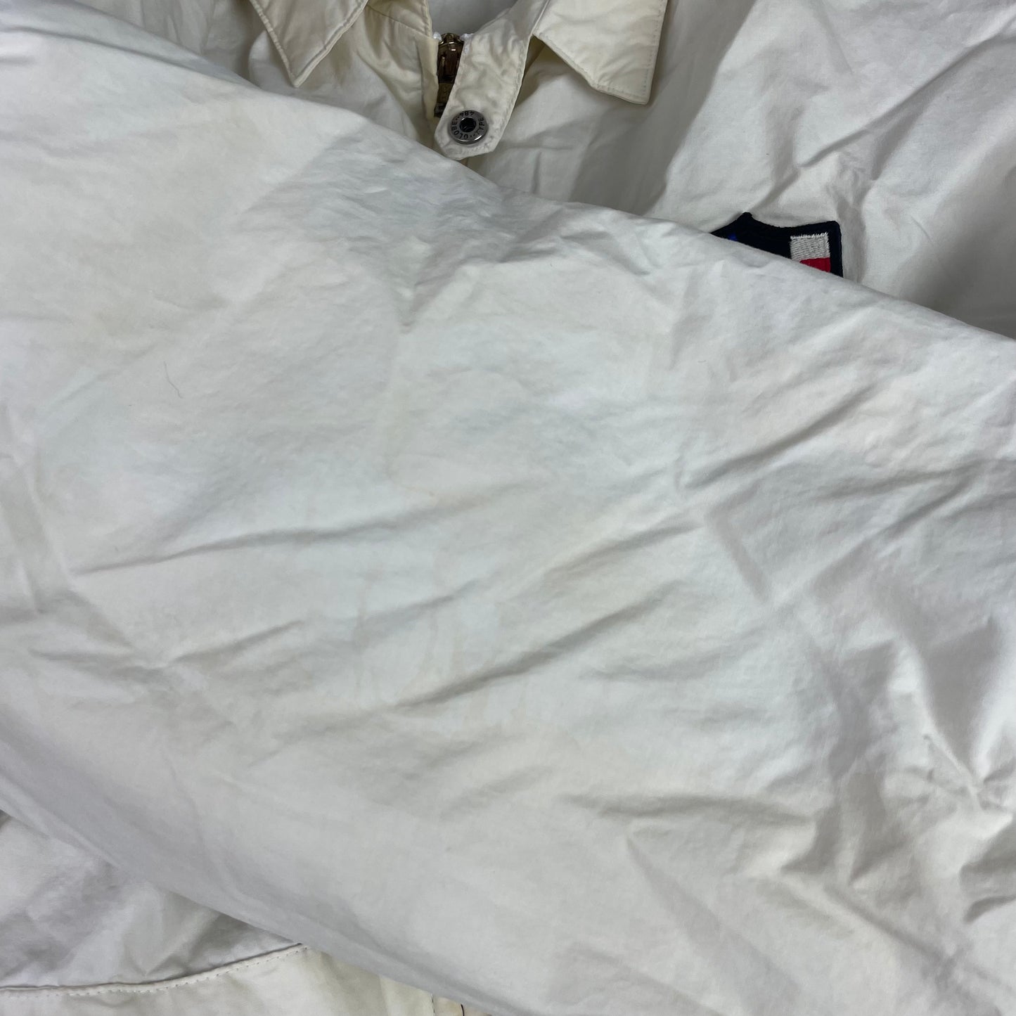 Polo Ralph Lauren White Down Puffer Jacket Ski Patch Full Zip