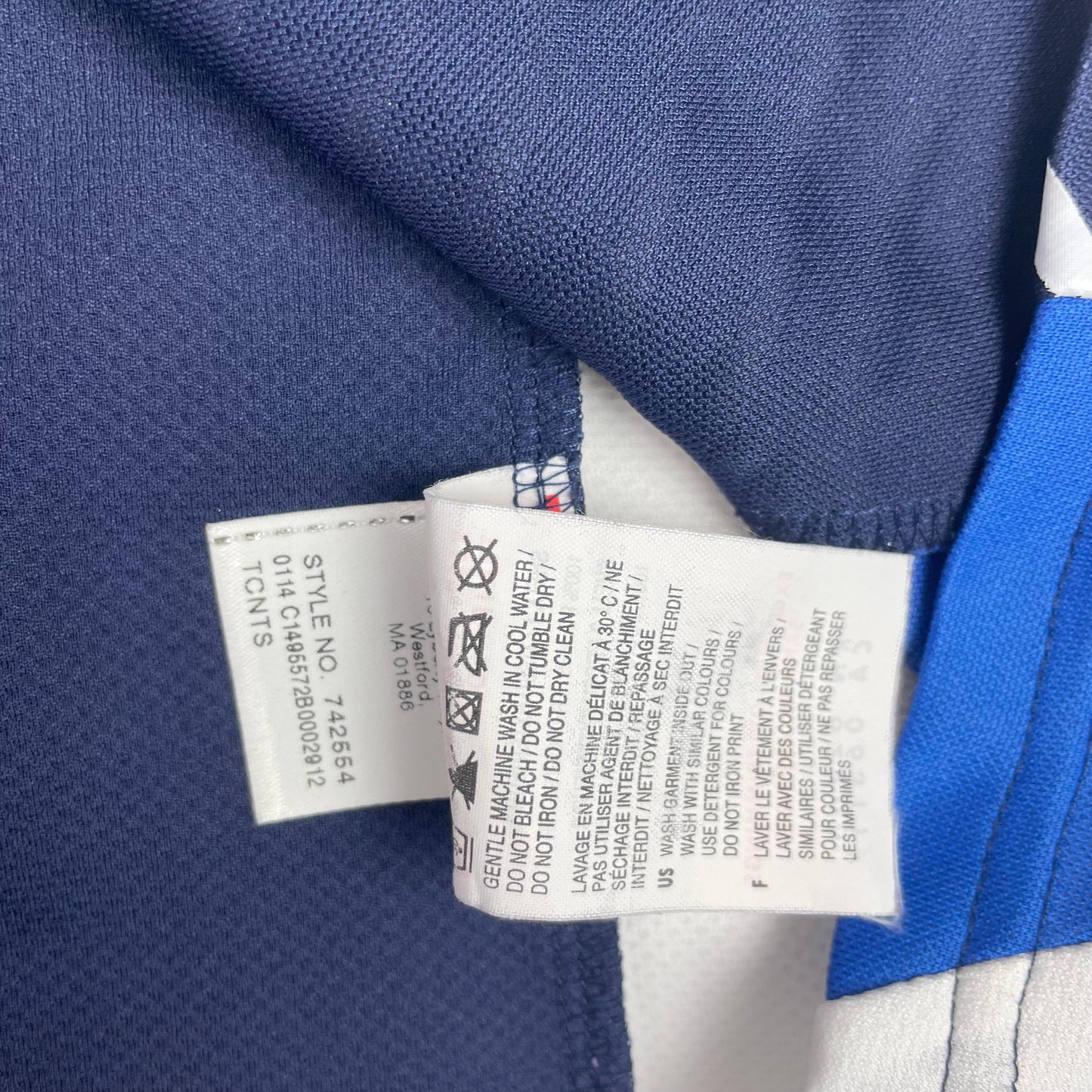 Puma Italia FIGC Soccer Training Jersey Blue White Chevron
