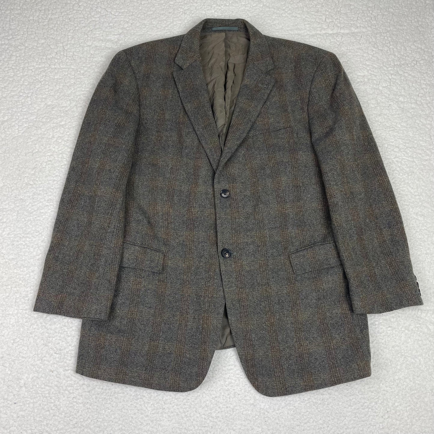 Vintage Hugo Boss Bertolucci Brown Tweed Virgin Wool Cashmere Blazer