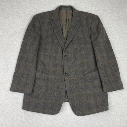 Vintage Hugo Boss Bertolucci Brown Tweed Virgin Wool Cashmere Blazer