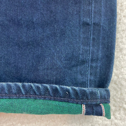 Naked & Famous Green Weft Selvedge Dark Wash Jeans