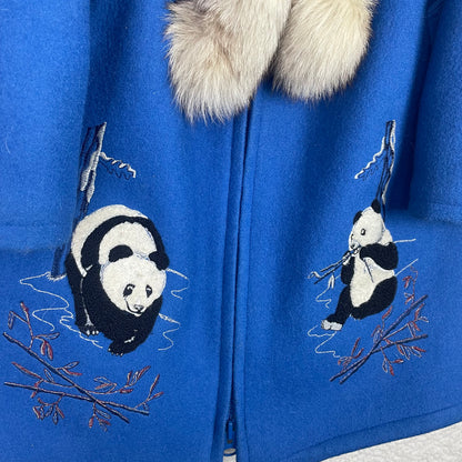 Vintage Inuvik Wool Parka Hand Made Panda Embroidery