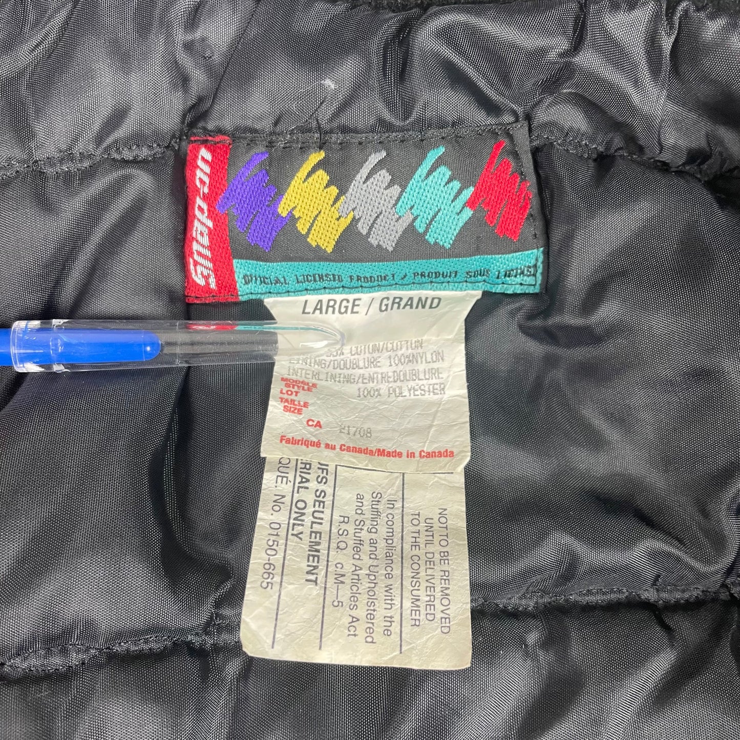 Snap-on Racing Embroidered Padded Jacket Checkerboard Sleeve