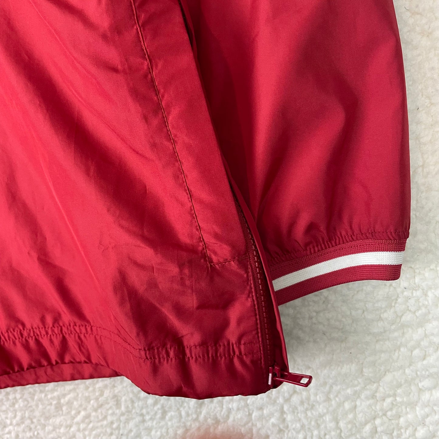 Retro Nike Swoosh Varsity Pullover Red Windbreaker