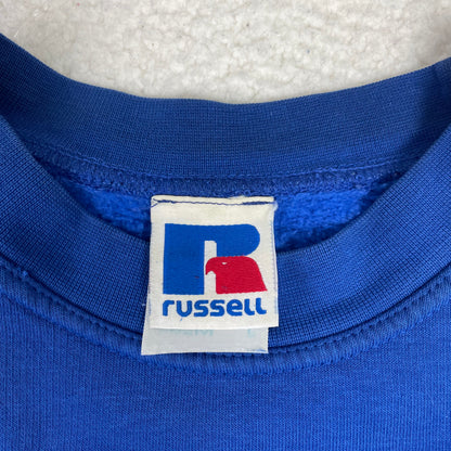 Vintage Russell Blue Blank Pullover Crewneck Sweatshirt