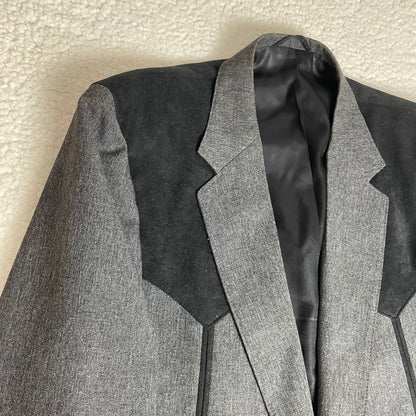 Vintage Circle S Dallas Texas Yoke Western Gray Blazer