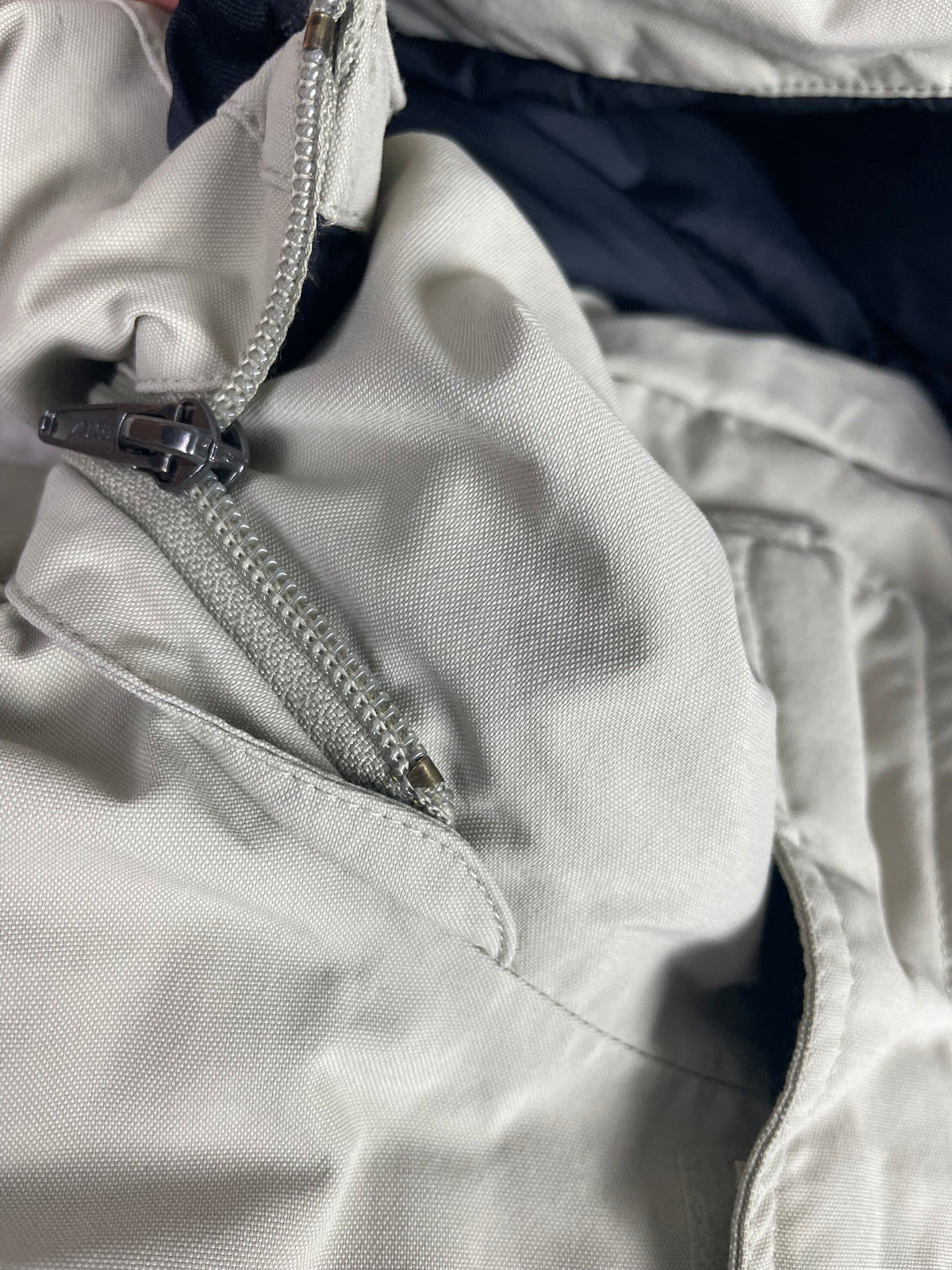 Eddie Bauer Beige Down-filled Hooded Jacket XL Gorpcore Outdoors Hiking