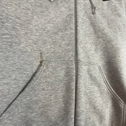 Vintage Nike Heather Gray Zip Up Hoodie Silver Tab