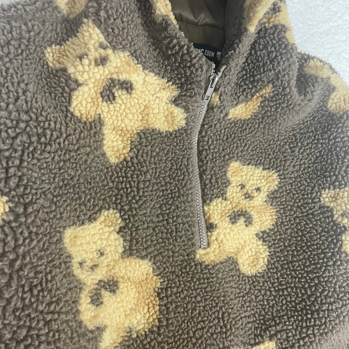 Aelfric Eden APO Bear Print Sherpa Fleece Hoodie