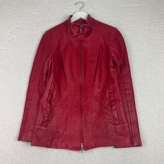 Danier Red Racer Italian Leather Jacket