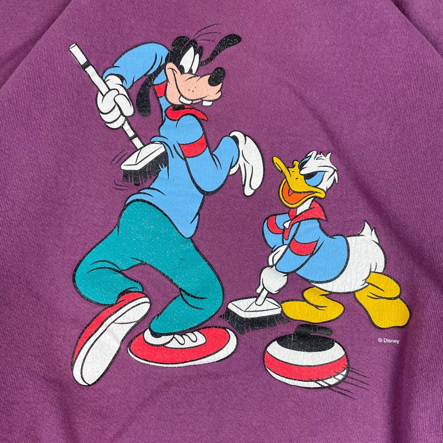Vintage Disney Goofy Donald Curling Sweatshirt