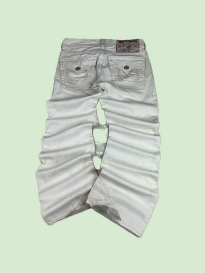 True Religion White Straight Leg Jeans Made in USA