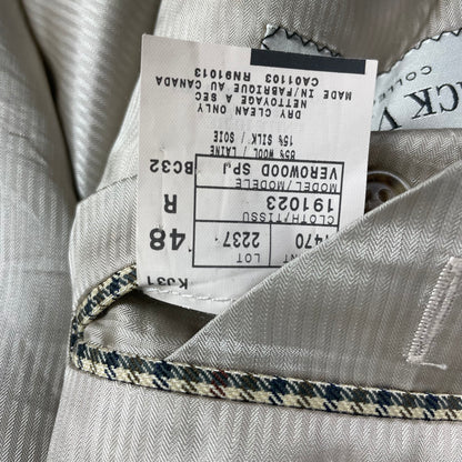 Jack Victor Silk Wool Hopsack Microcheck Suit Blazer