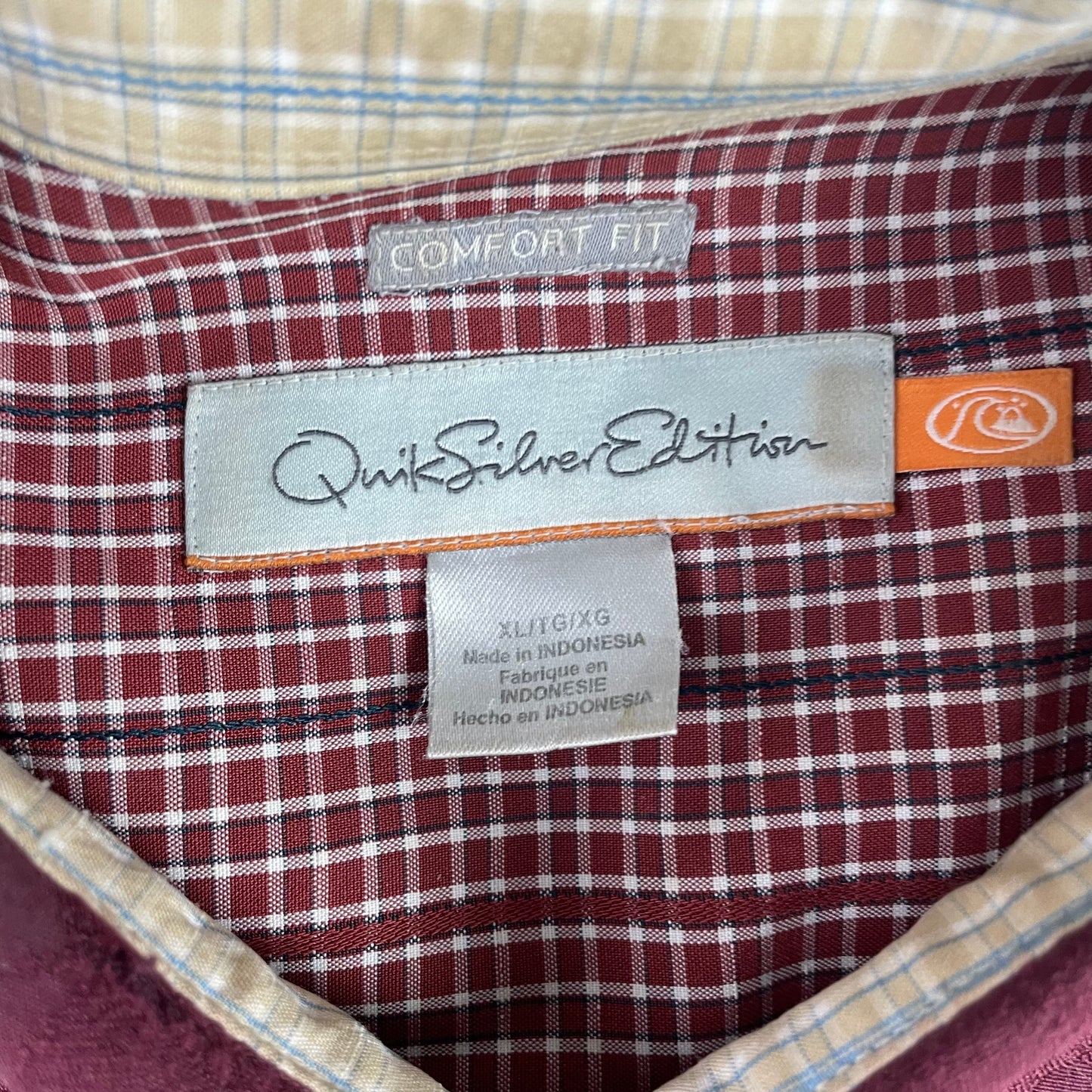 Y2K Quiksilver Tropical Hawaiian Red Button Up Shirt