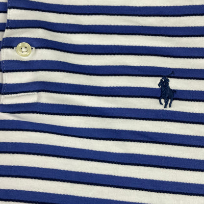 Polo Ralph Lauren Blue White Stripe Cotton Polo L