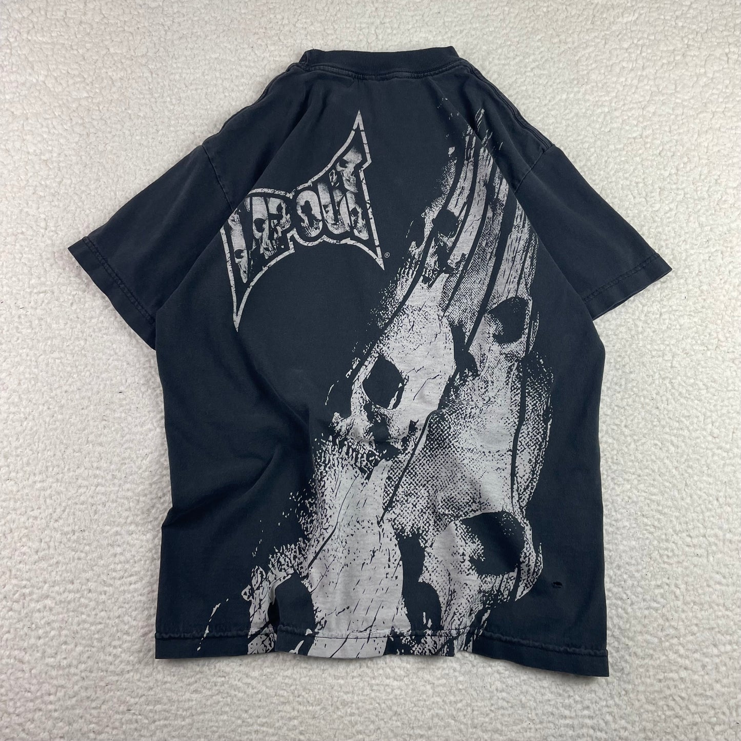 Vintage Tapout MMA Skulls AOP Cyber Grunge Shirt