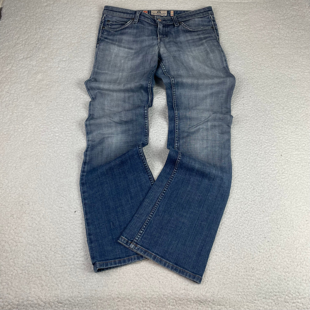 Y2K Juicy Couture Blue Rhinestone Heart Bootcut Jeans 29 Coquette Gyaru