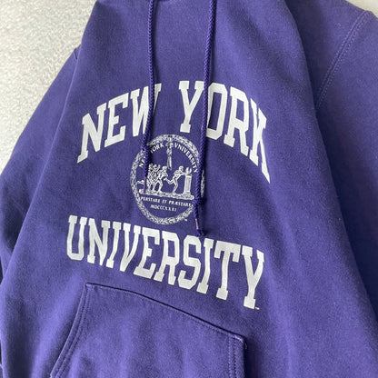 Champion New York University NYU Purple Hoodie Academia Crest