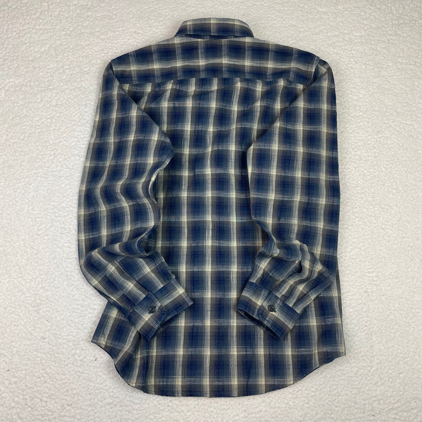RRL Ralph Lauren Button Up Blue Flannel Shirt