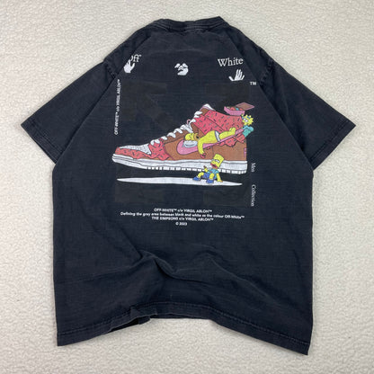 Bootleg Off-White x Simpsons Distressed Graphic Shirt