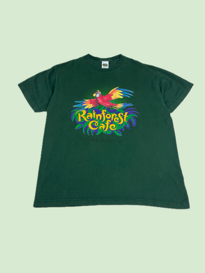 Rainforest Cafe Orlando Parrot Graphic T-Shirt Green