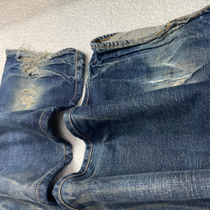 Vintage PRPS Japanese Distressed Dark Wash Baggy Jeans