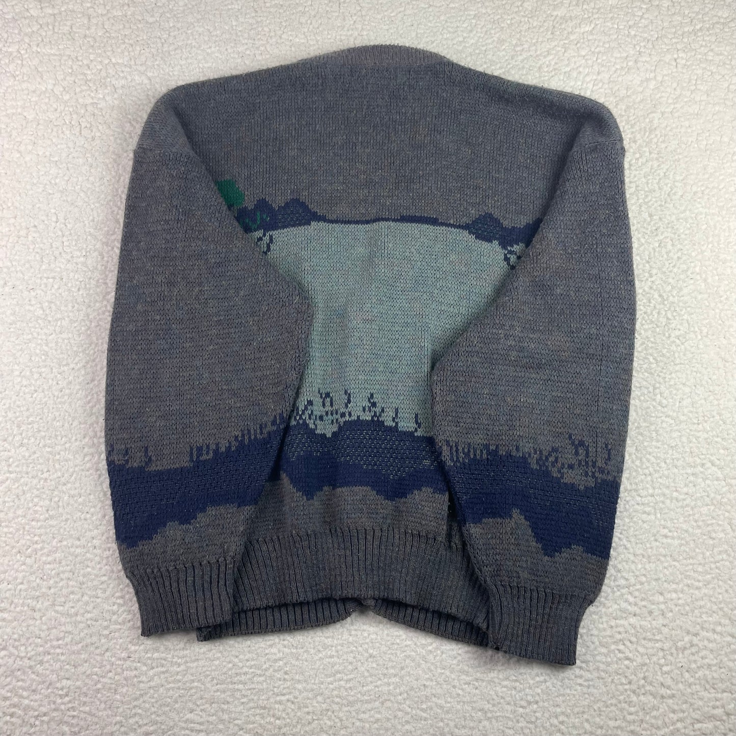 Vintage Arnold Palmer Golf Embroidery Indigo Cardigan Sweater