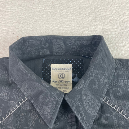 Panhandle Slim Western Yoke Paisley Snap Button Shirt