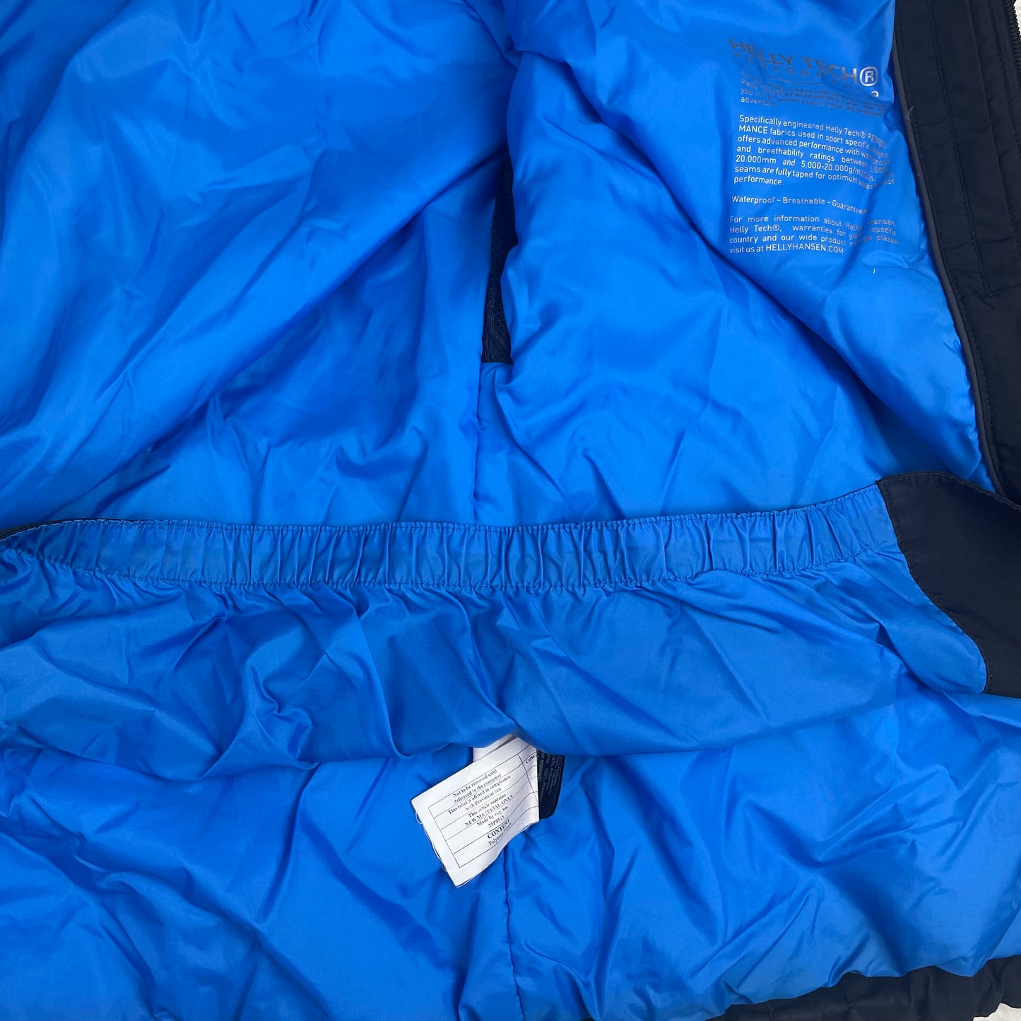 Helly Hansen Black Hooded Technical Jacket Blue Trim