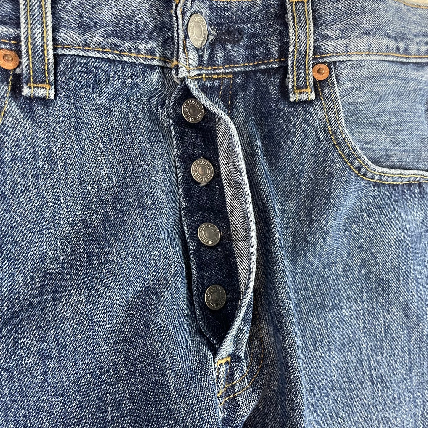 Vintage Levis 501 XX Button Fly Medium Wash Jeans