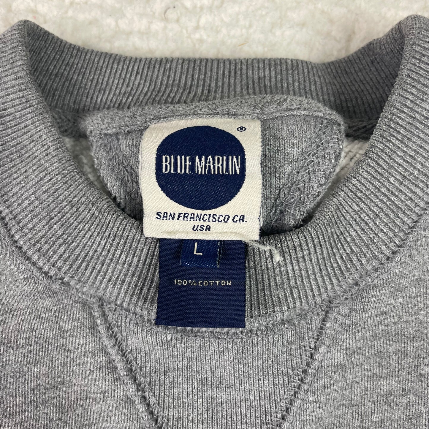 Vintage Blue Marlin New York Pullover Sweatshirt