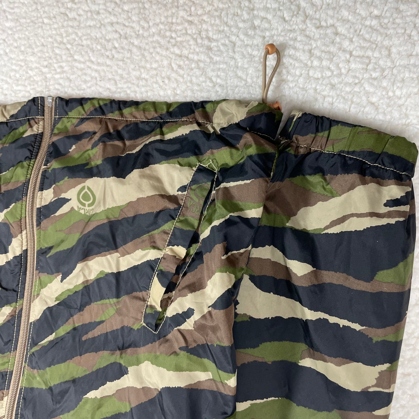 Retro Circa Zip Up Camo Military Green Windbreaker Jacket