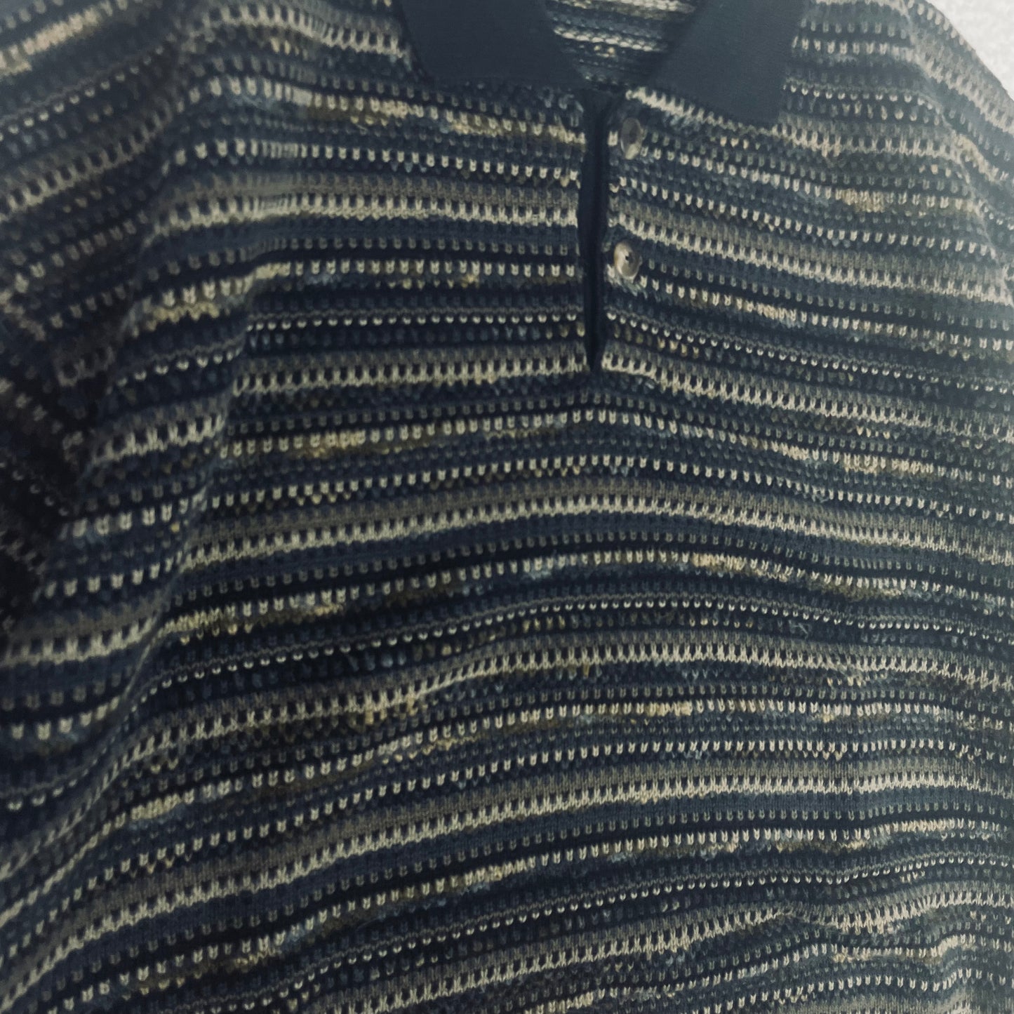 Vintage Frankenmuth Woolen Mill Striped Polo Sweater