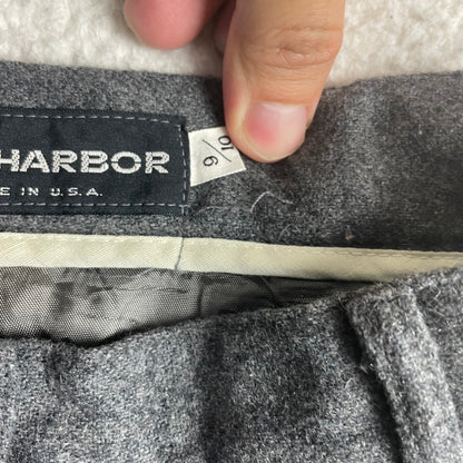 Vintage Sag Harbour Gray 100% Wool Wide Leg Pants
