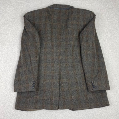 Vintage Hugo Boss Bertolucci Brown Tweed Virgin Wool Cashmere Blazer