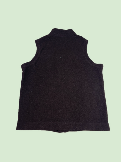 Mountain Hardwear Wool Brown Fleece Full Zip Vest
