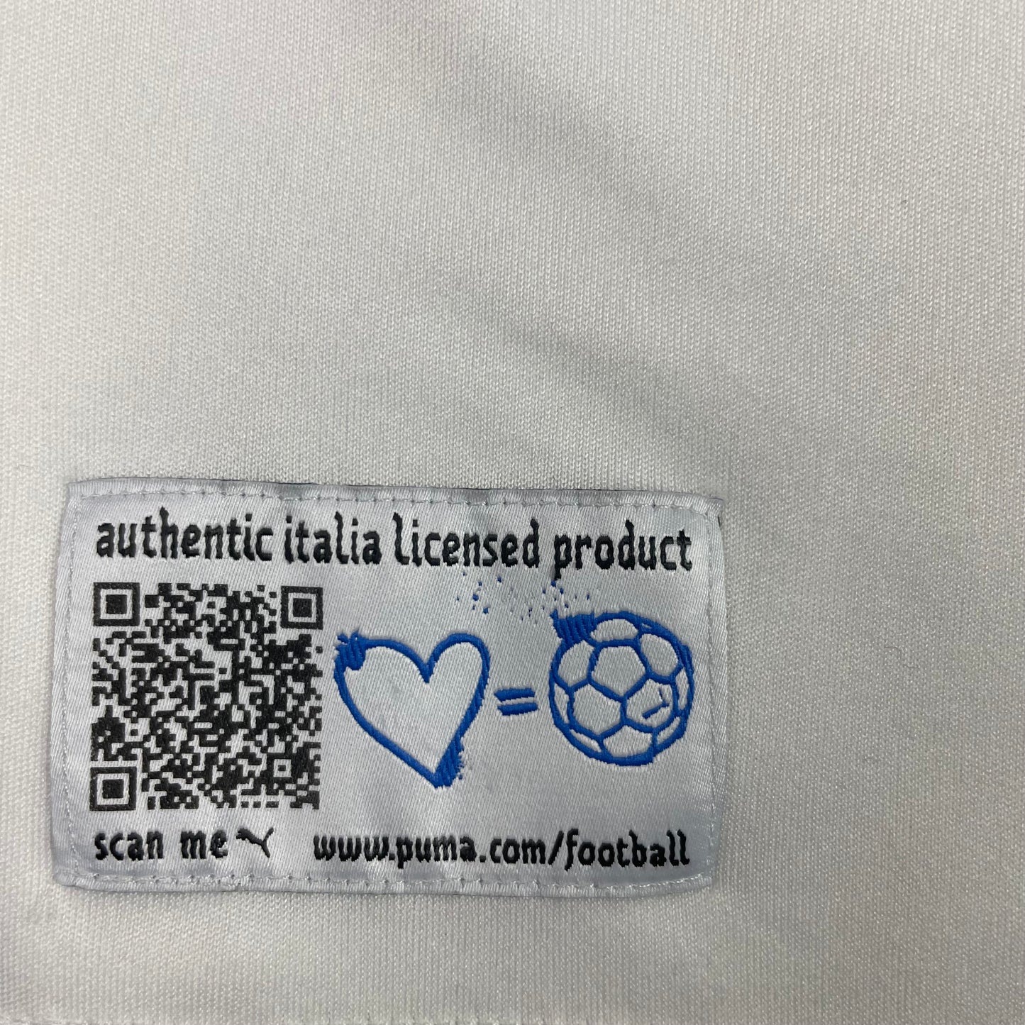 Puma Italy FIGC National Team Soccer Jersey White Blue