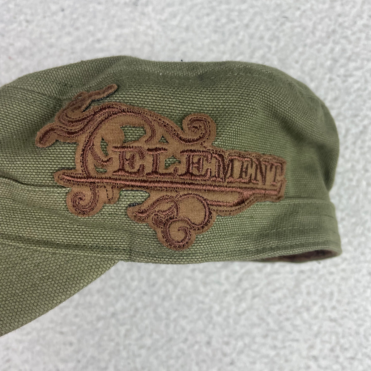Y2K Element Olive Green Embroidered Logo Cadet Hat S/M Skate Street