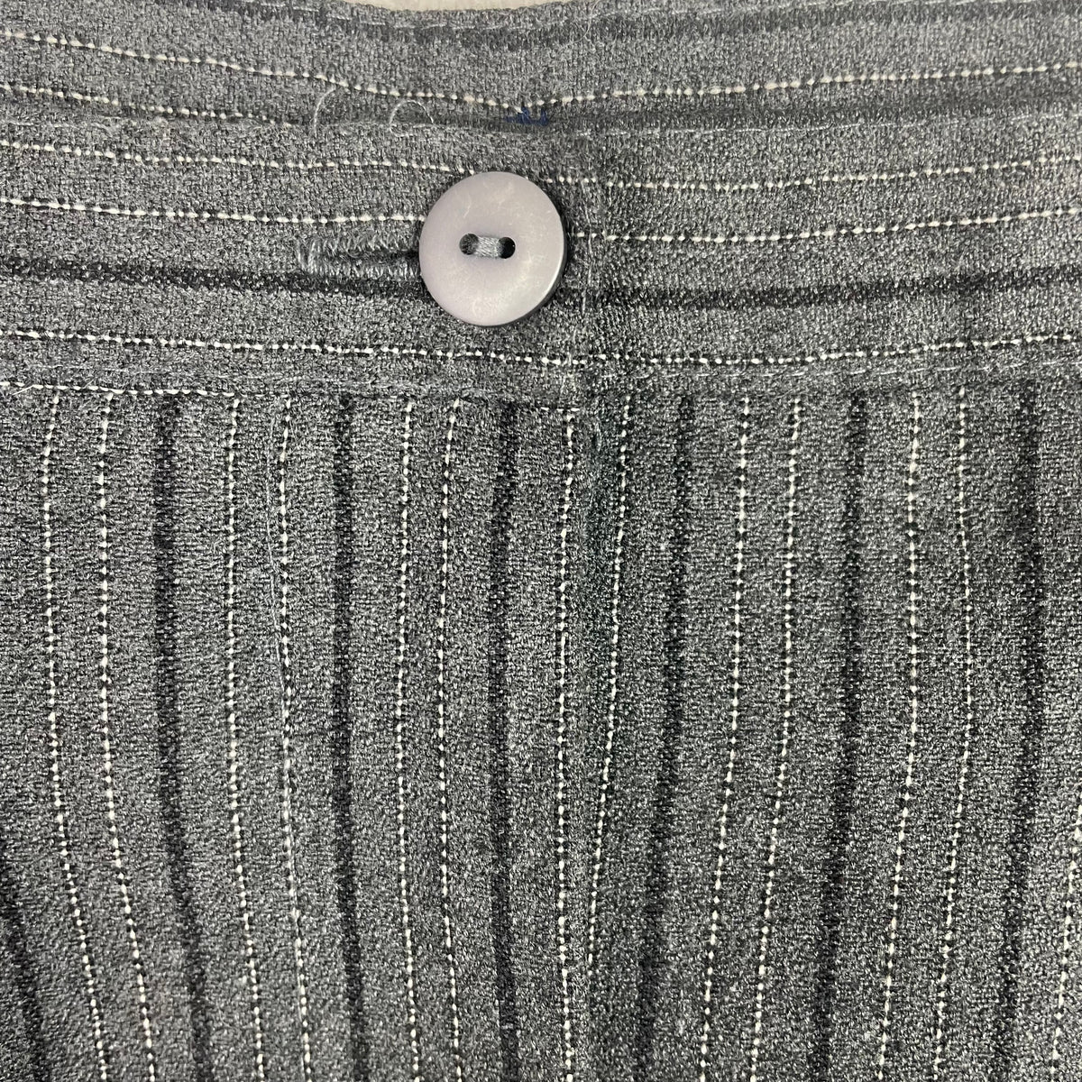 Vintage LA Style Grey Pinstripe Baggy Barrel Wide Leg Trousers 10
