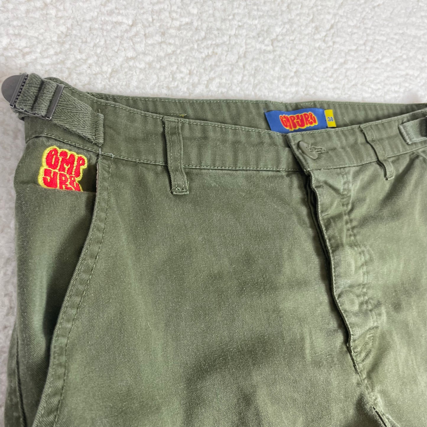 Empyre Green Baggy Barrel Double Knee Carpenter Pants