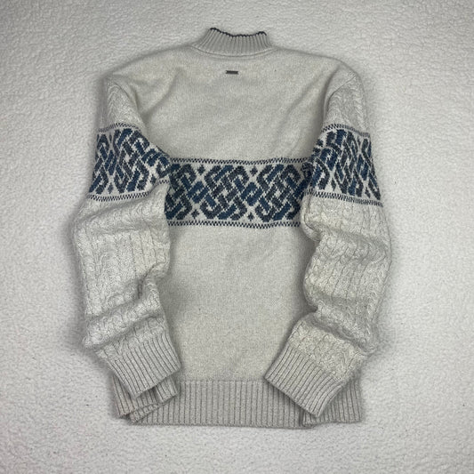 Point Zero Black Label Cable Knit 1/4 Zip Up Sweater