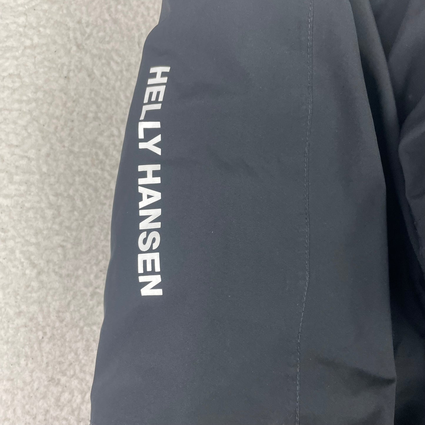 Helly Hansen Black Hooded Technical Jacket Blue Trim