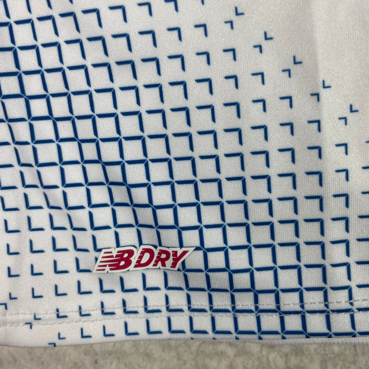 New Balance Panama FEPAFUT White Blue Geometric Soccer Jersey S