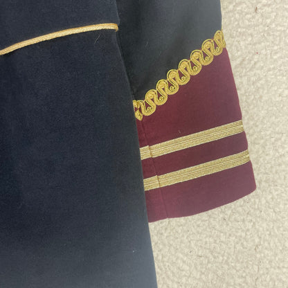 Zara Navy Blue Gold Trim Military Hussar Jacket S Regency Old Money