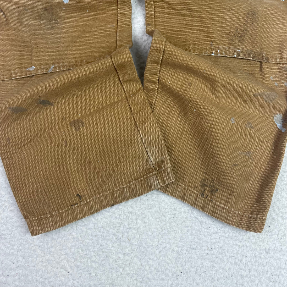 Dickies Tan Double Knee Carpenter Pants 30x30 Paint Splatter Distressed