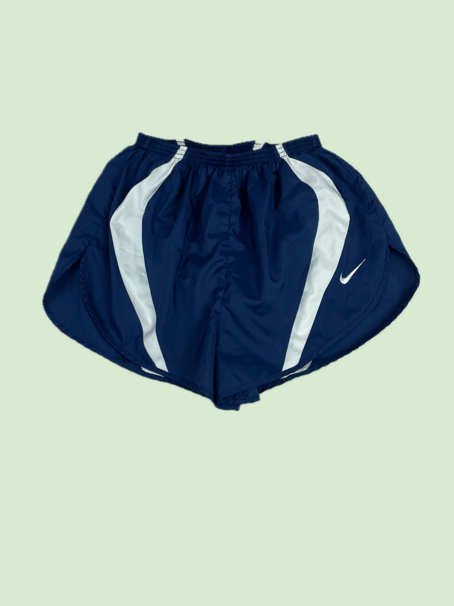 Nike Navy Blue White Side Panel Running Shorts