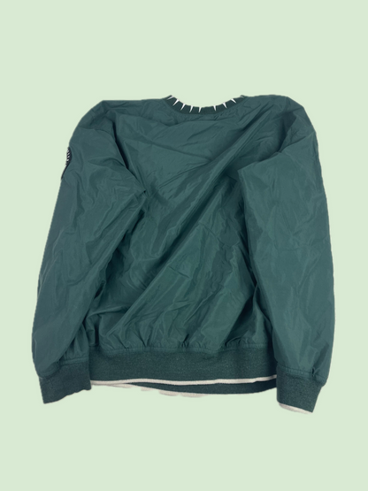 Greg Norman Green Shark Tooth Windbreaker Pullover Jacket
